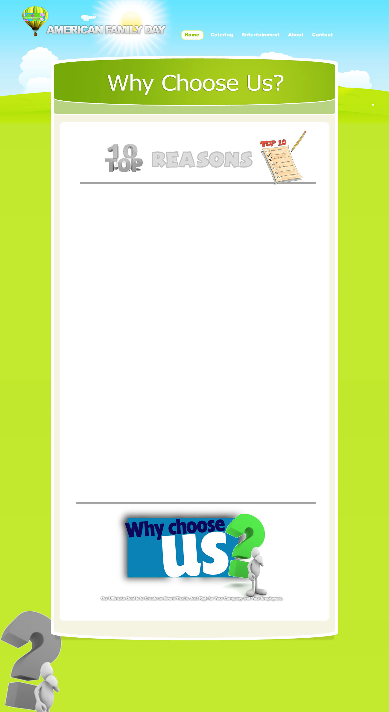 top ten reasons in event planning, corporate event