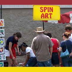 Crafts for the Company Picnic - Spin Art