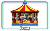 Carnival Themed Bounce House, Carousel Themed Inflatable, Carousel Bounce House, Carousel Inflatable