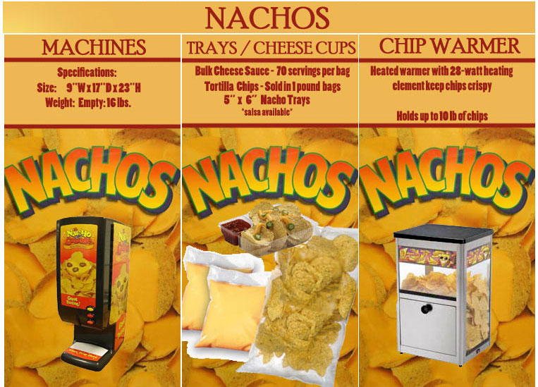 nacho supplies, nacho machine rentals