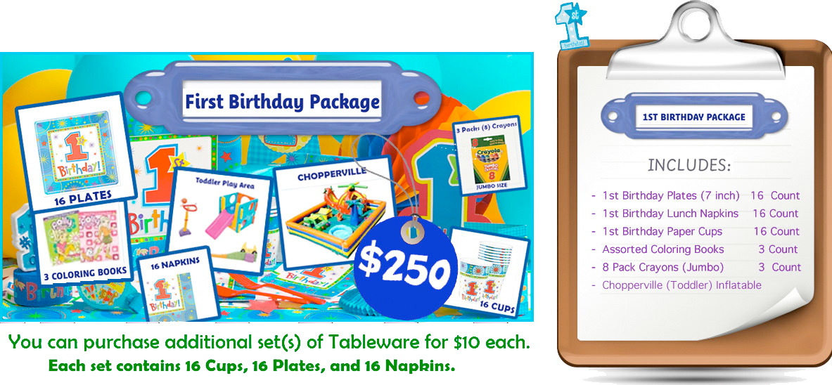 First Birthday Party Rental Package