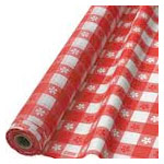 Plastic Gingham Table Cloth Roll
